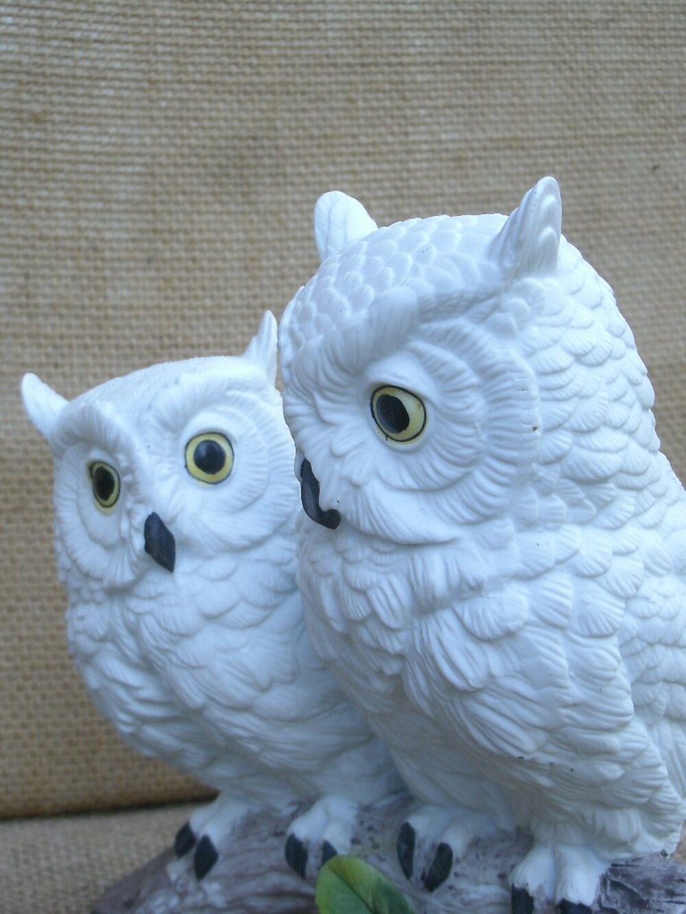 Vintage Andrea by Sadek White Owls Porcelain Figurine - Picture 9 of 16